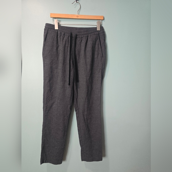 Barena Venezia Made in Italy Men's Minimalist Wool Gray Pull On Trousers